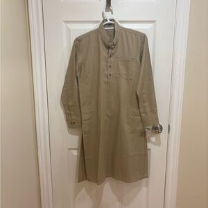 Tan Long Sleeve Kurta